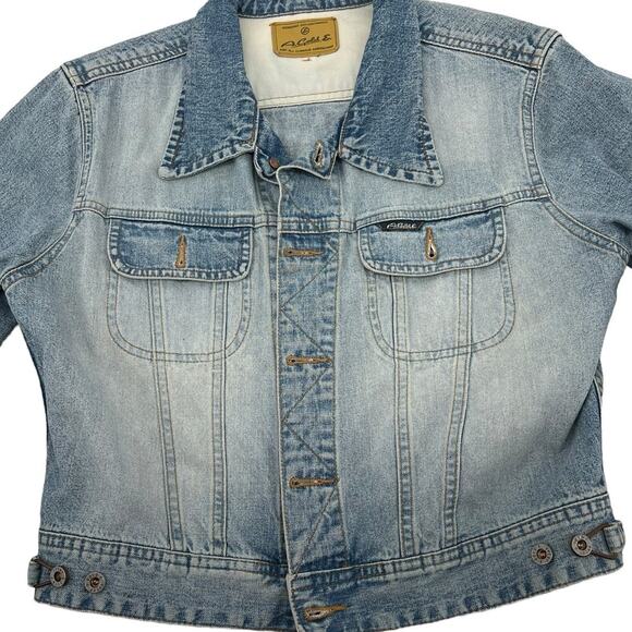 AGOLDE VINTAGE Cropped Jean Jacket Light Wash Women’s Size Medium Made In USA - Picture 5 of 11